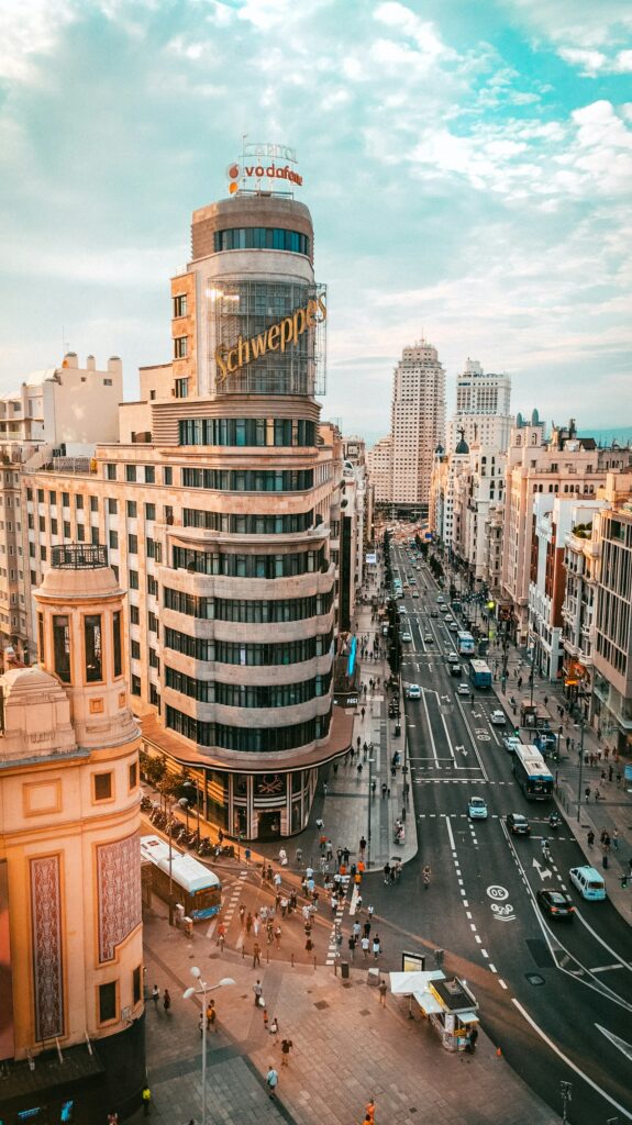 Torres de oficinas de Azca junto al paseo de la Castellana, Madrid